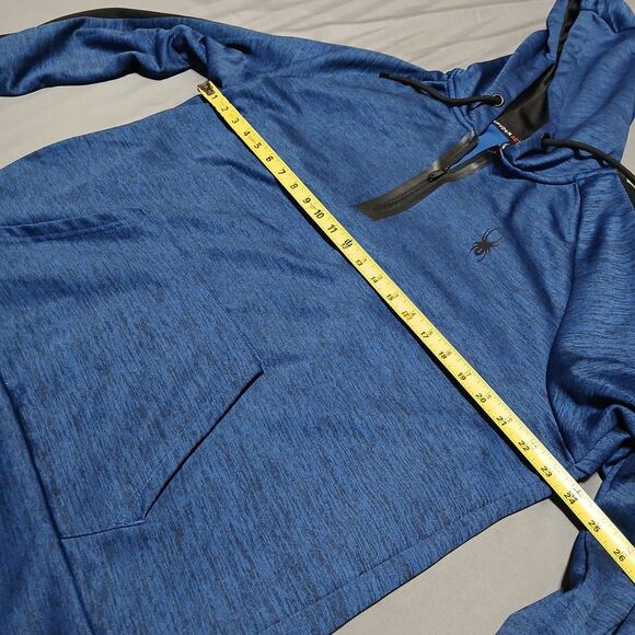 Champion Spyder Hoodie Lot Men L Pullover Sweatshirt Green Blue Athletic Stretch - Picture 9 of 14